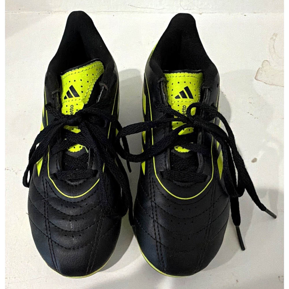 adidas Youth Unisex Soccer Cleats - Black/Yellow kids 13K Sports School outdoor